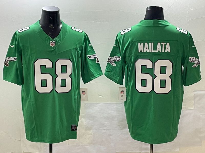 Men Philadelphia Eagles #68 Mailata Green three generations 2025 Nike Vapor Limited NFL Jersey style 1->philadelphia eagles->NFL Jersey